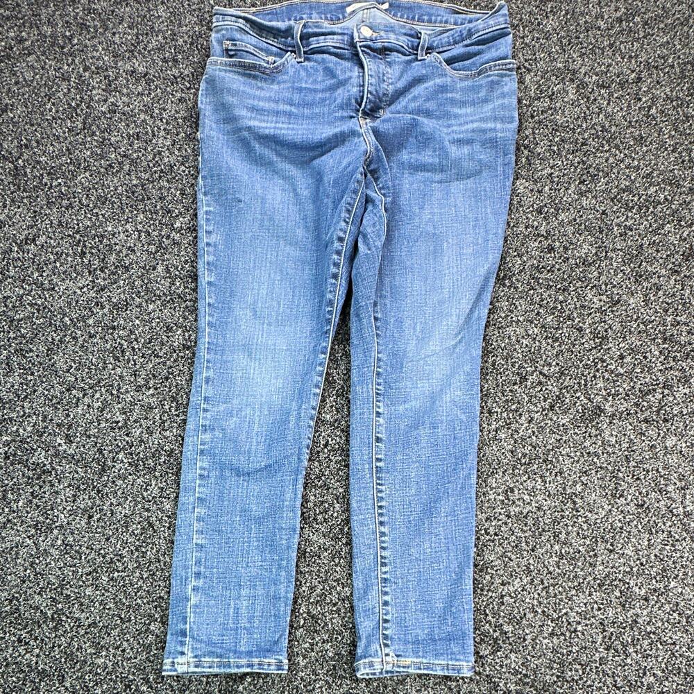 Levi’s Women’s Medium Wash Blue Skinny Mid Rise Zip 5-Pocket Denim Jeans 32